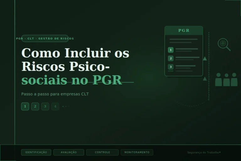 Como incluir os riscos psicossociais no PGR: passo a passo para empresas CLT