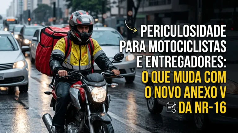 Periculosidade para motociclistas e entregadores: o que muda com o novo Anexo V da NR-16