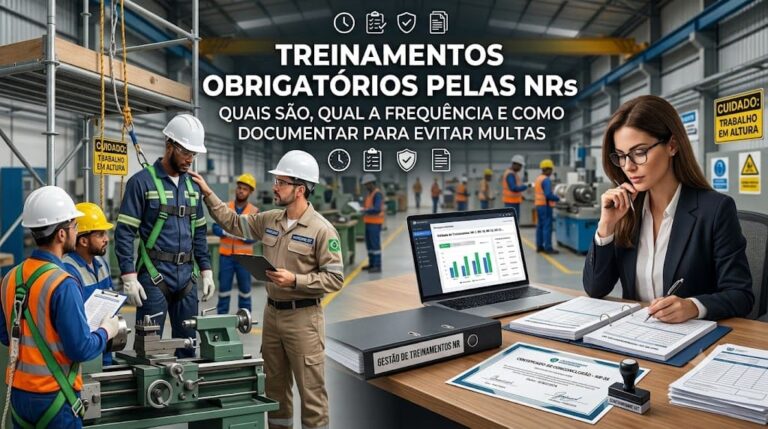 Treinamentos obrigatórios pelas NRs: quais são, qual a frequência e como documentar para evitar multas