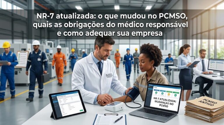NR-7 atualizada: o que mudou no PCMSO, quais as obrigações do médico responsável e como adequar sua empresa